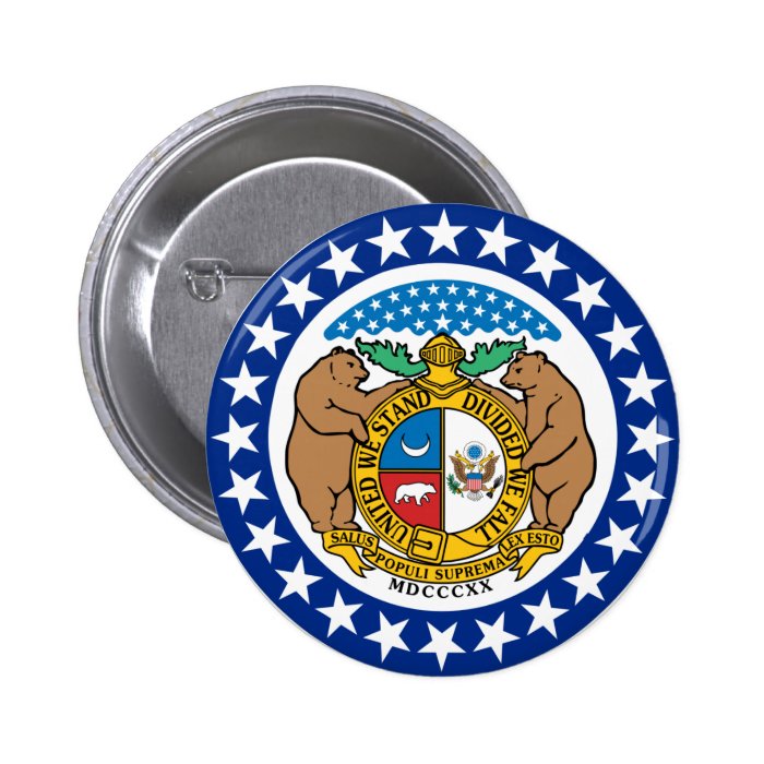 Missouri State Flag Pinback Buttons