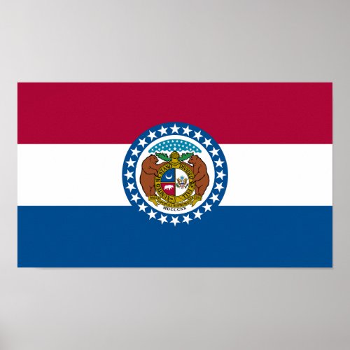 Missouri State Flag Poster