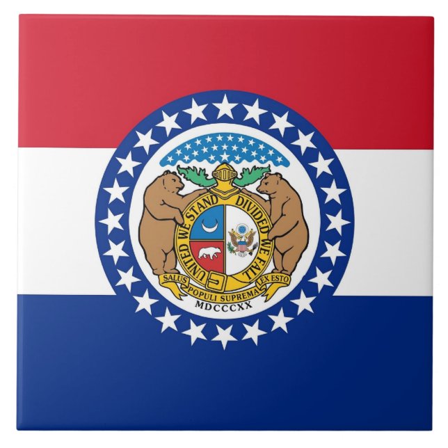 Missouri State Flag Tile (Front)