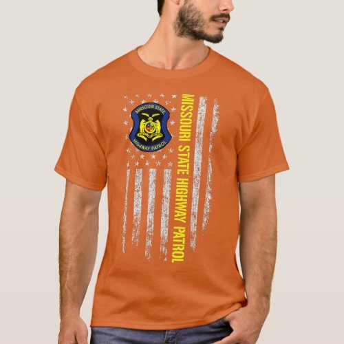 Missouri State Highway Patrol American Flag  T_Shirt