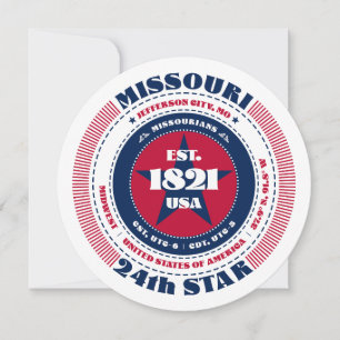 Missouri State History Flat Card