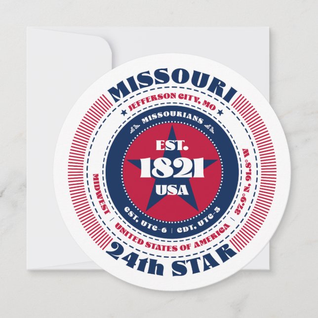 Missouri State History Flat Card (Front)