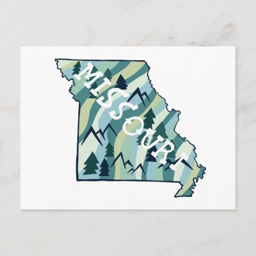 Missouri State Illustrated Map Postcard