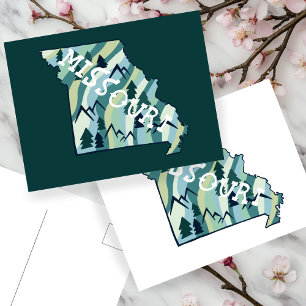 Missouri State Illustrated Map Postcard