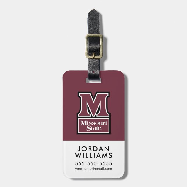 Missouri State M Luggage Tag (Front Vertical)