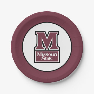 Missouri State M Paper Plates