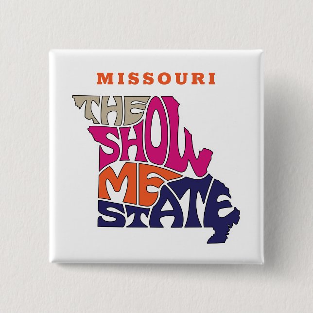 Missouri State Nickname Word Art Button (Front)