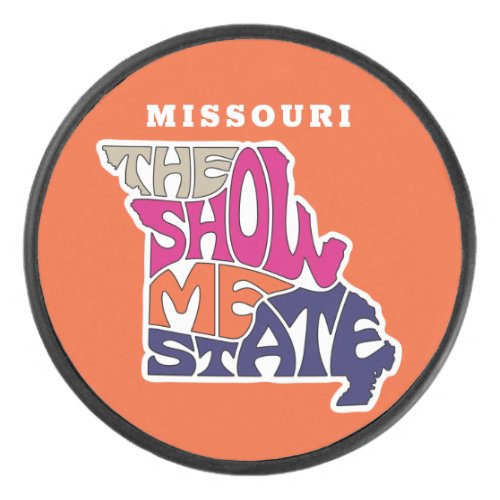 Missouri State Nickname Word Art Hockey Puck