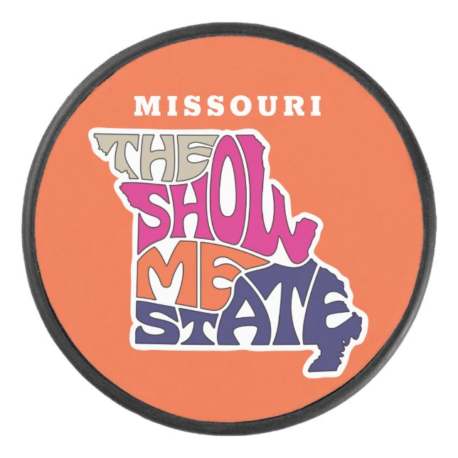 Missouri State Nickname Word Art Hockey Puck (Front)