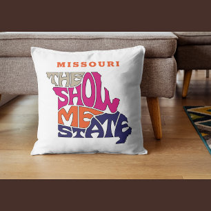 Missouri State Nickname Word Art Throw Pillow