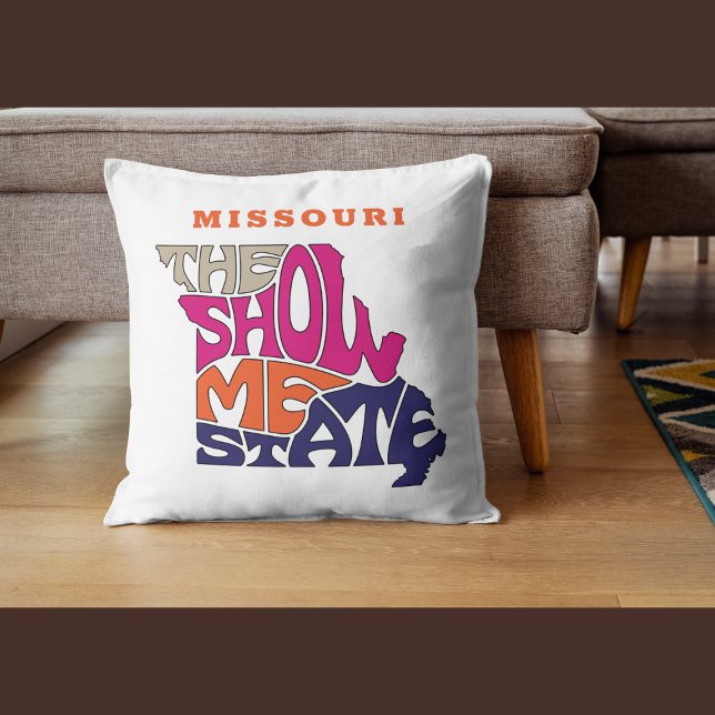 Missouri State Nickname Word Art Throw Pillow (Creator Uploaded)