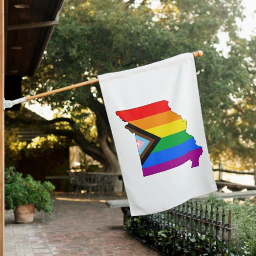 Missouri State Pride LGBTQ Progress Pride House Flag