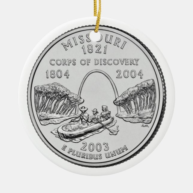 Missouri State Quarter Ceramic Ornament (Front)