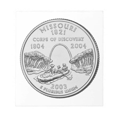 Missouri State Quarter Notepad