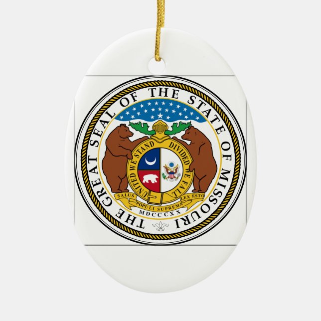 Missouri State Seal Ceramic Ornament (Front)