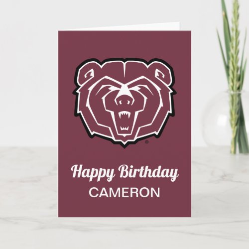 Missouri State University Bears Birthday Card