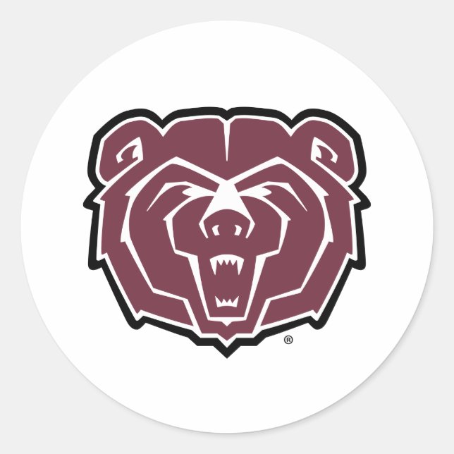 Missouri State University Bears Classic Round Sticker (Front)