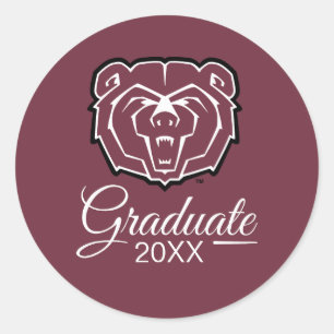 Missouri State University Bears Graduation Classic Round Sticker