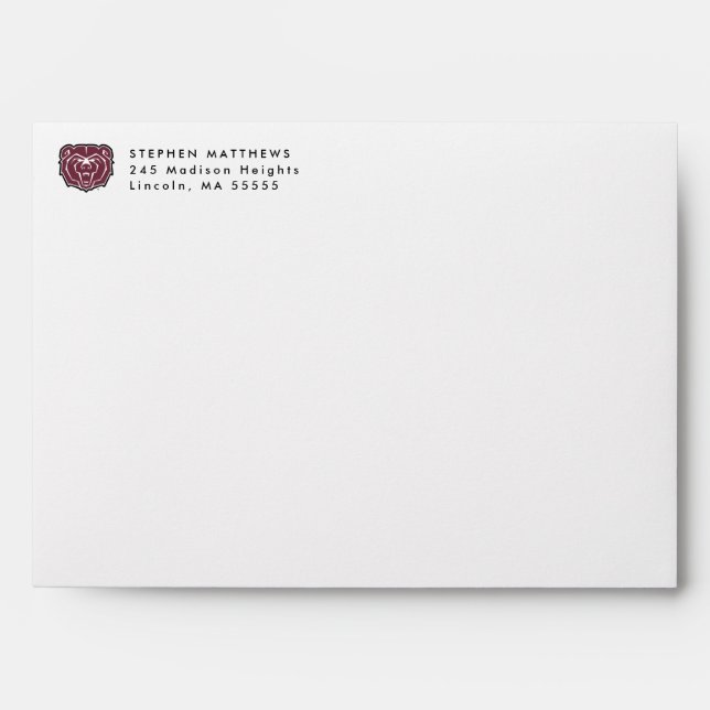 Missouri State University Bears Graduation Envelope (Front)