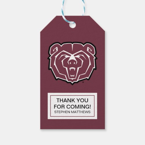 Missouri State University Bears Graduation Gift Tags