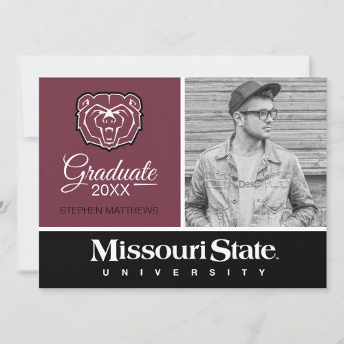 Missouri State University Bears Graduation Invitation