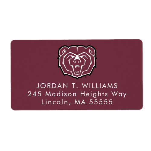 Missouri State University Bears Graduation Label