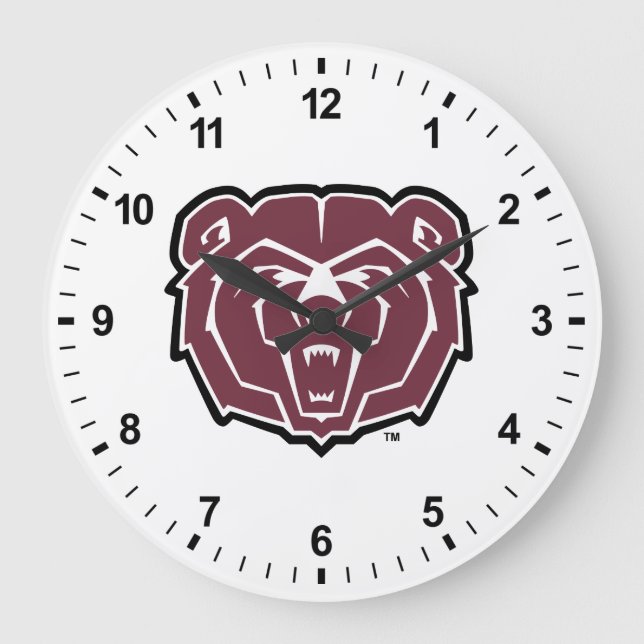 Missouri State University Bears Large Clock (Front)