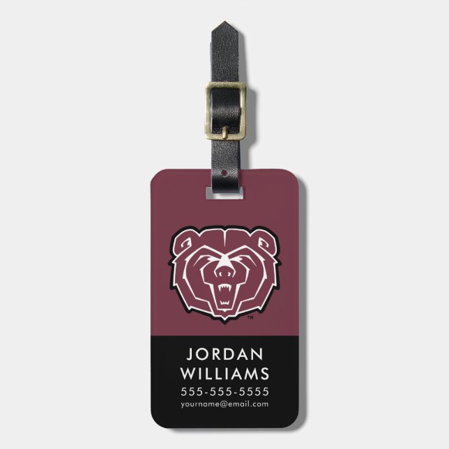 Missouri State University Bears Luggage Tag (Front Vertical)