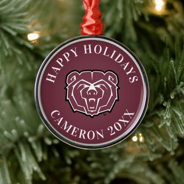 Missouri State University Bears Metal Ornament (Tree)