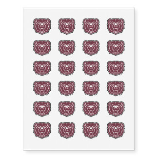 Missouri State University Bears Temporary Tattoos