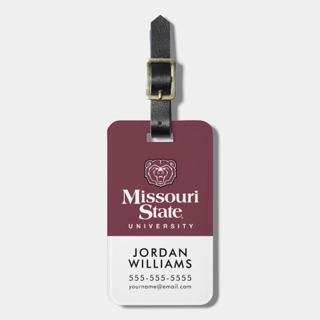 Missouri State University Luggage Tag (Front Vertical)