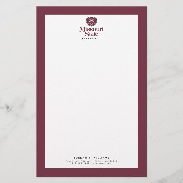 Missouri State University Stationery (Front)