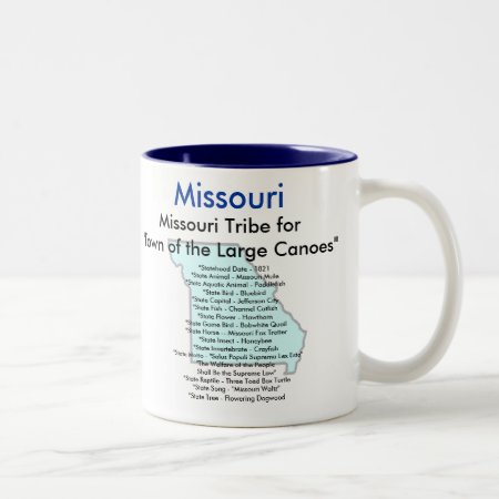 Missouri Symbols & Map Two-tone Coffee Mug