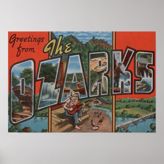 Missouri - The Ozarks - Large Letter Scenes 2 Poster (Front)