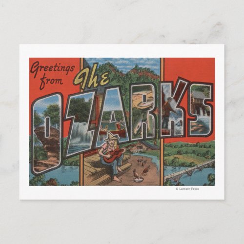 Missouri _ The Ozarks _ Large Letter Scenes Postcard