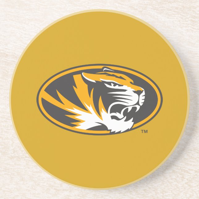 Missouri Tiger Logo Drink Coaster (Front)