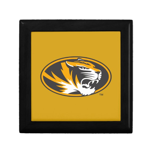 Missouri Tiger Logo Keepsake Box (Front)