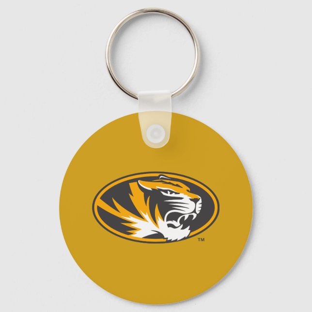 Missouri Tiger Logo Keychain (Front)