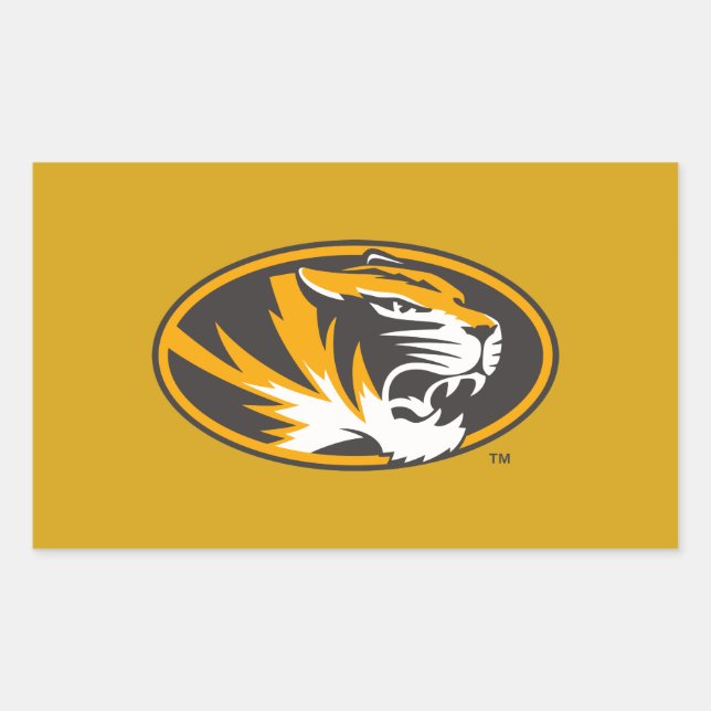 Missouri Tiger Logo Rectangular Sticker (Front)
