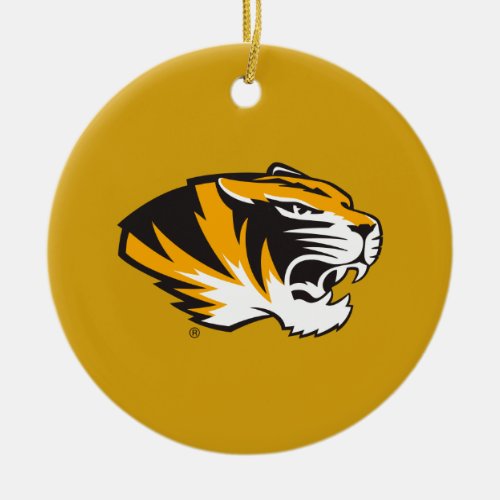 Missouri Tiger Profile Ceramic Ornament