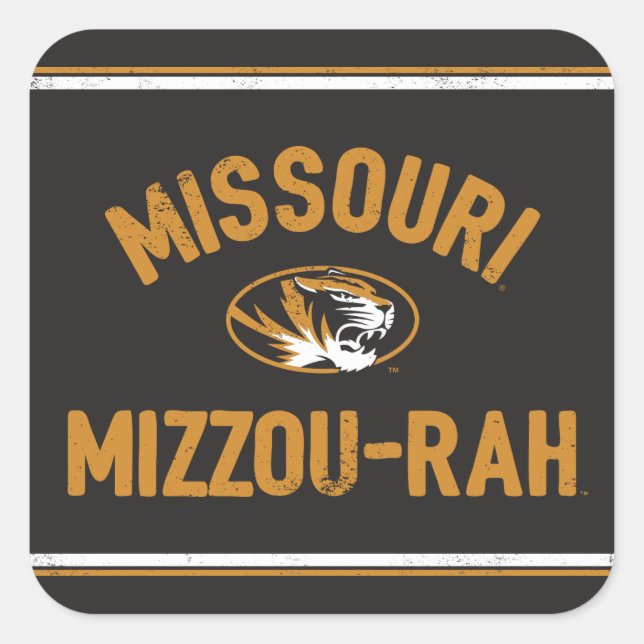 Missouri TIgers | Mizzou - Rah - Retro Square Sticker (Front)