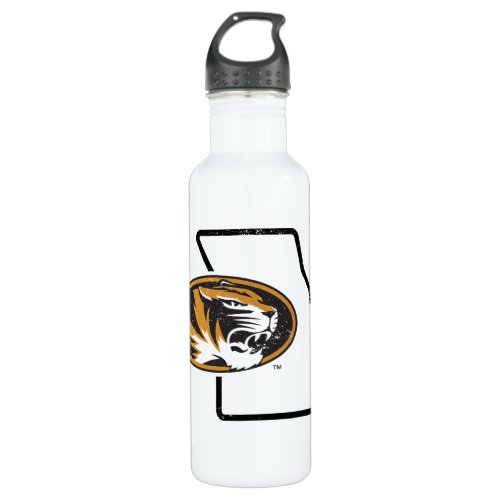 Missouri Tigers  Vintage State Logo Stainless Steel Water Bottle