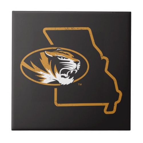 Missouri Tigers  Vintage State Logo Tile