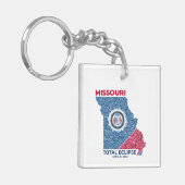 Missouri Total Eclipse Acrylic Keychain (Front Left)