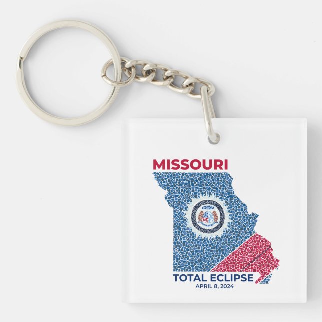 Missouri Total Eclipse Acrylic Keychain (Front)