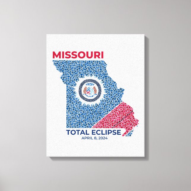Missouri Total Eclipse Canvas Print (Front)