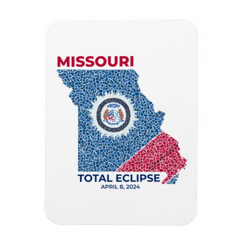Missouri Total Eclipse Flexible Photo Magnet