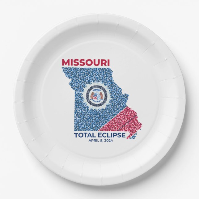 Missouri Total Eclipse Paper Plates (Front)