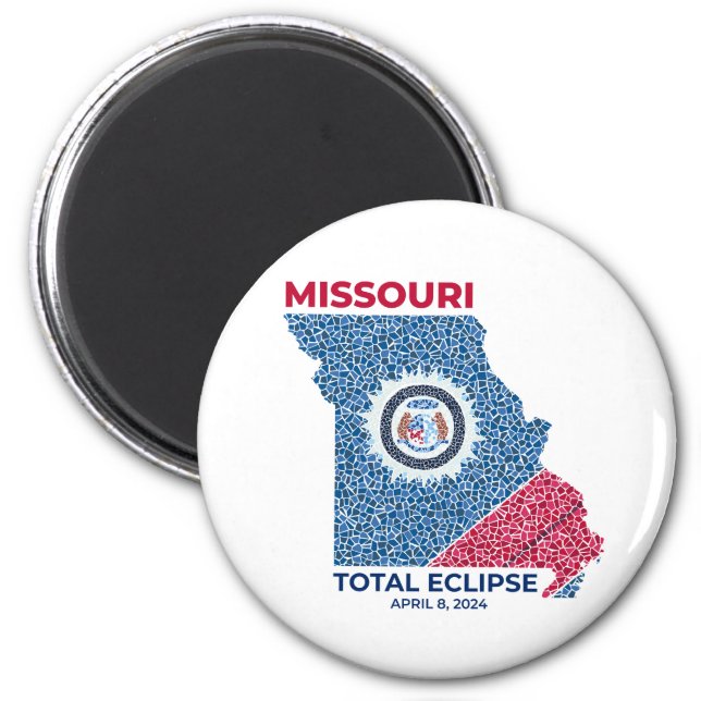 Missouri Total Eclipse Round Magnet (Front)
