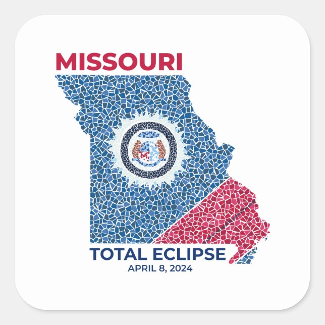 Missouri Total Eclipse Square Sticker (Front)